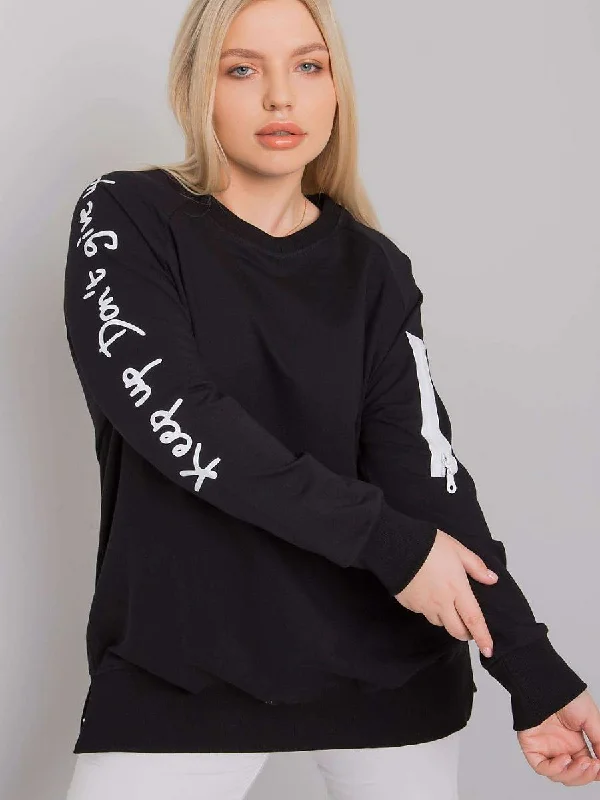 Sweatshirt Relevance Hoodie with Ribbed Hem Stretchable Secure