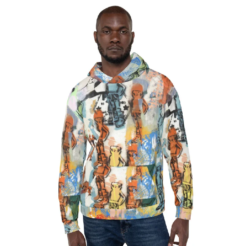 Urban Stencil Art All-Over Print Unisex Hoodie Hoodie with Slim Fit Tailored Modern