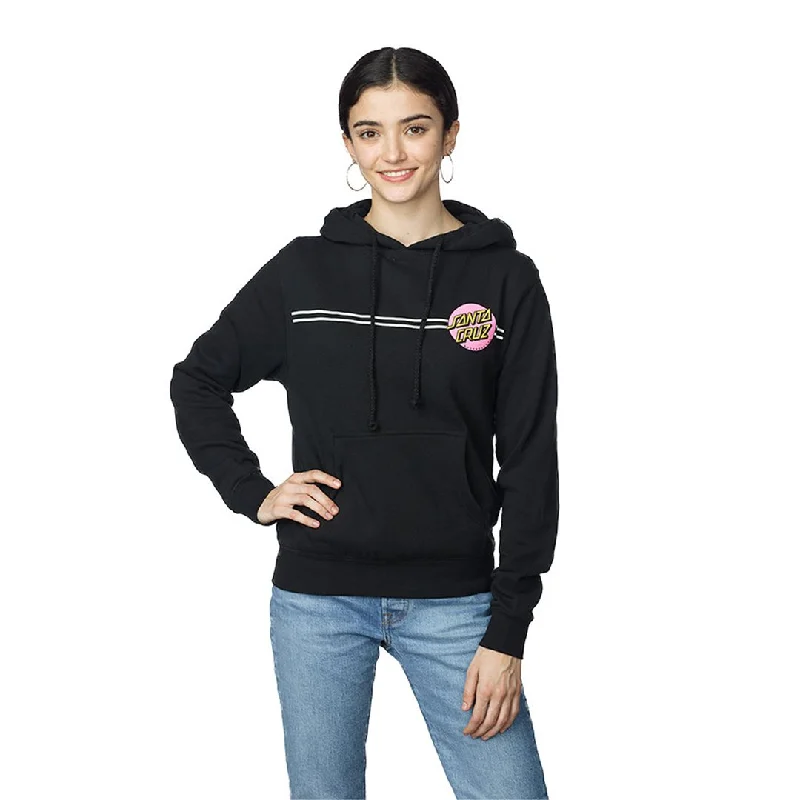 Santa Cruz Other Dot Midweight Hoodie Women's - Black Hoodie with High Neck Warm Protective Santa Cruz Other Dot Midweight Hoodie Women's - Black Hoodie with High Neck Warm Protective