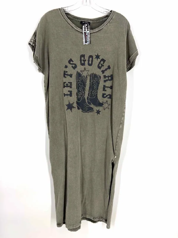 Zutter Size S/M Green/Black Midi Screenprint NEW Dresses Dress Tunics Ceremony elegant