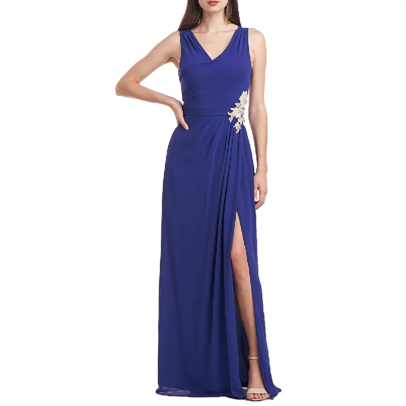JS Collections Womens Embellished V-Neck Evening Dress Tunics Exclusive limited