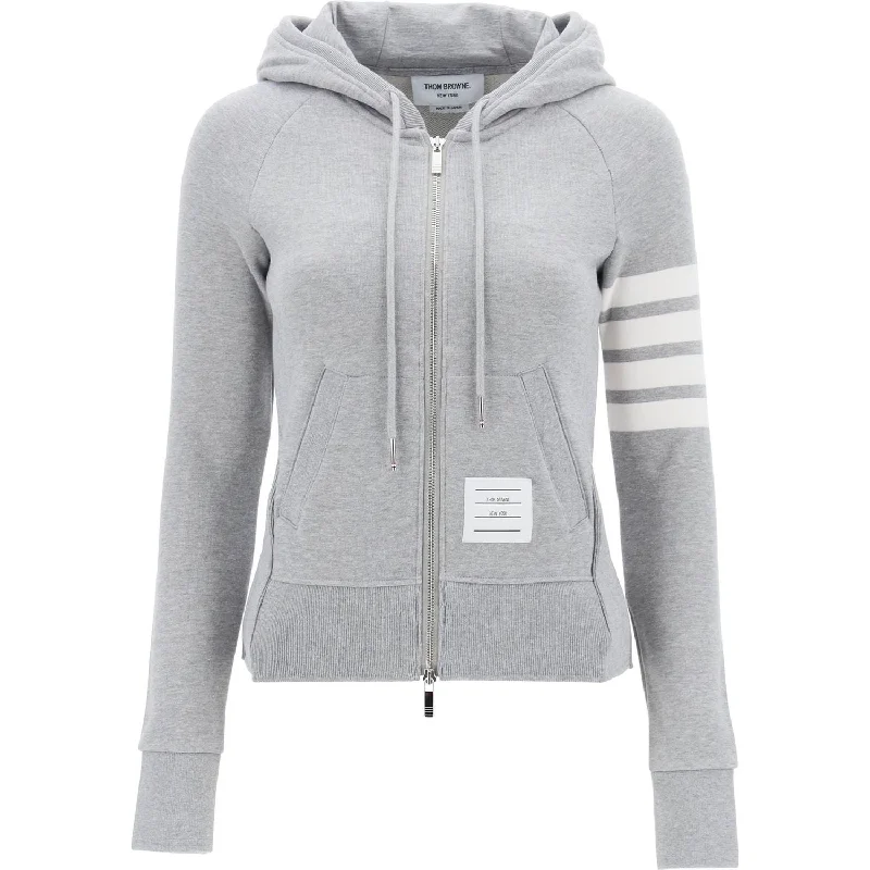 Thom Browne 4-bar full zip hoodie Hoodie with Set-In Sleeves Structured Classic