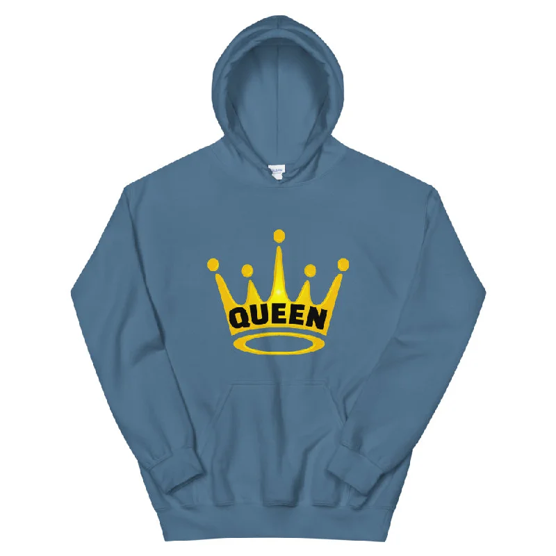 Queen Unisex Hoodie Hoodie with Puffed Sleeves Voluminous Trendy