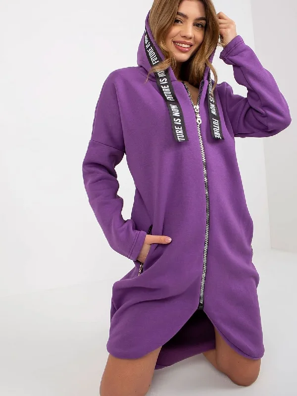 Sweatshirt Relevance Hoodie with Button Placket Classic Preppy