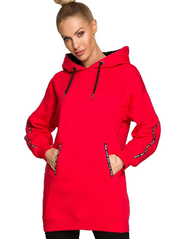 Sweatshirt Moe Hoodie with Rhinestones Sparkly Elegant