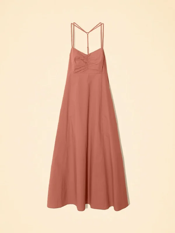 Lyvia Dress In Clay Brown Shift Classic Vintage