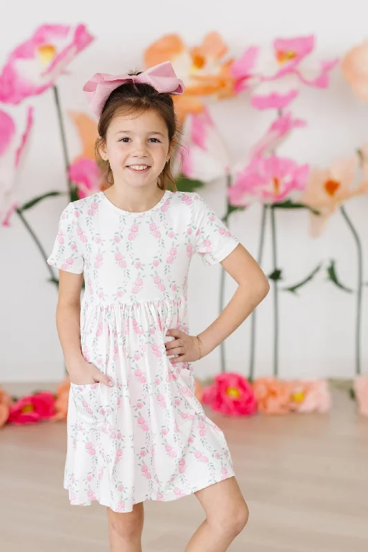 Rosie Posie S/S Pocket Twirl Dress Elegant Long Evening