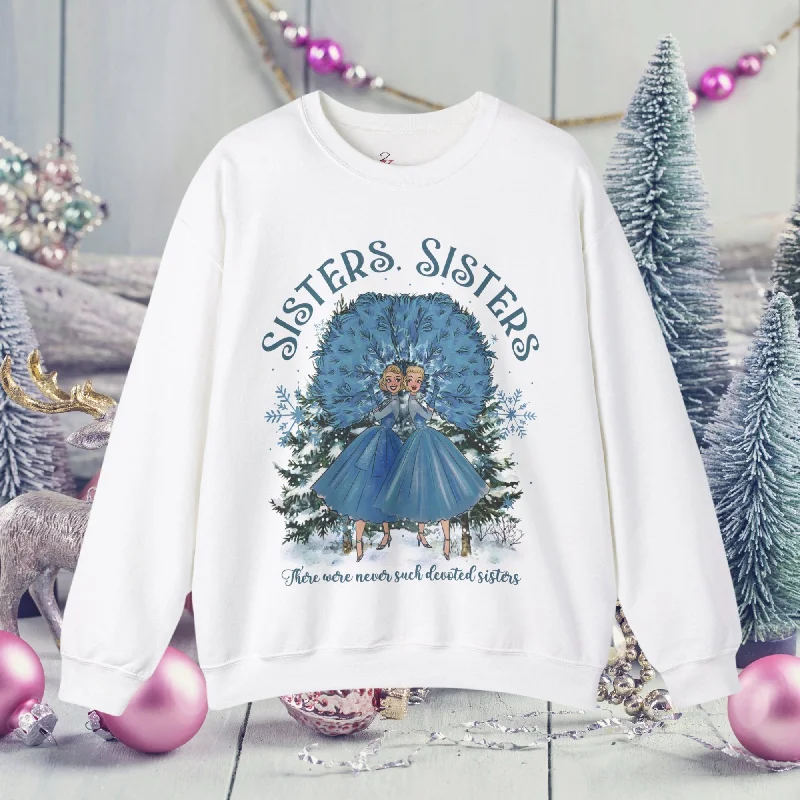 Haynes Sisters White Christmas Sweatshirt, Wallace And Davis 1954 Movie Apparel, Vintage Kitsch Holiday Crewneck Hoodie with Tie-Dye Psychedelic Retro Haynes Sisters White Christmas Sweatshirt, Wallace And Davis 1954 Movie Apparel, Vintage Kitsch Holiday Crewneck Hoodie with Tie-Dye Psychedelic Retro