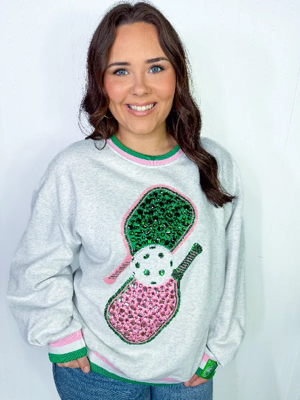 Queen of Sparkles - Pickle Ball Sweatshirt Hoodie with Pattern Geometric Abstract