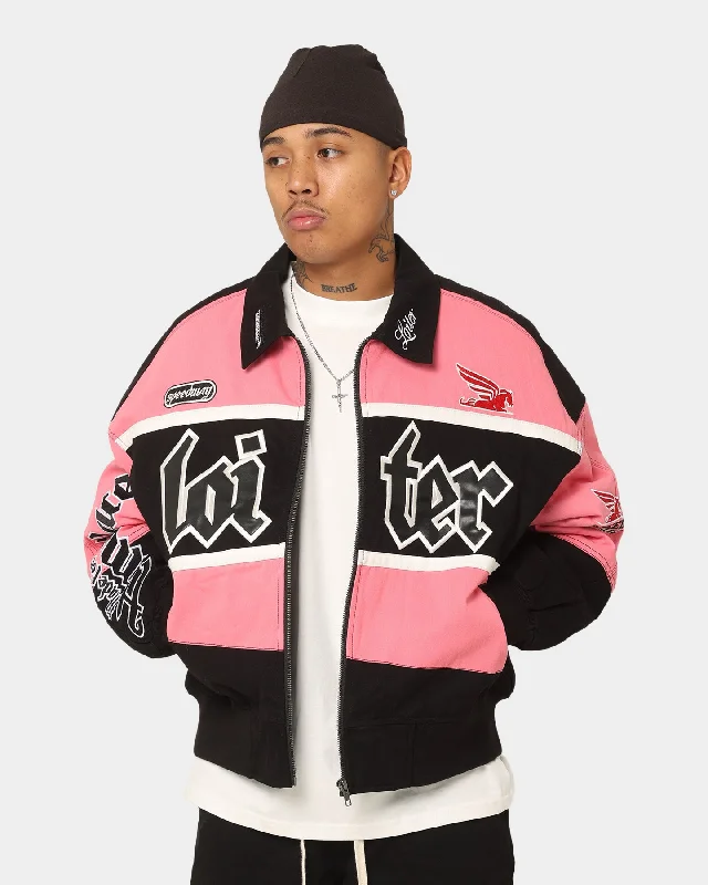 Loiter Drift Circuit Jacket Pink/Black Print Jacket Jacquard Jacket Embroidered Jacket