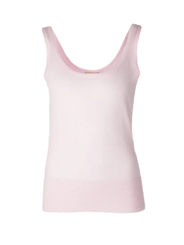 Featherweight Cashmere Tank lemon yellow tank