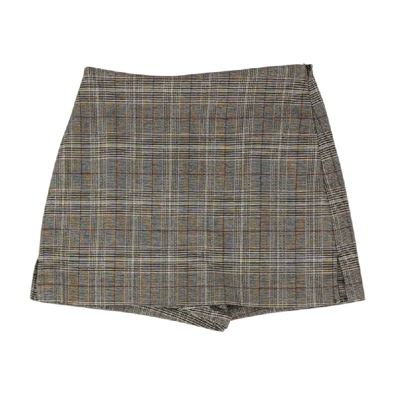Black Plaid Mini Skirt cashmere skirt soft