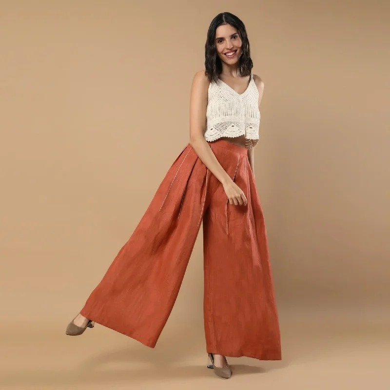 Aspen | Hemp Pants | Rust Trendy Work Pants