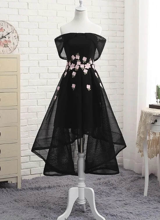 Off Shoulder High Low Fashionable Party Dress, Homecoming Dresses, Lovely Formal Dresses Tunics Party sparkling