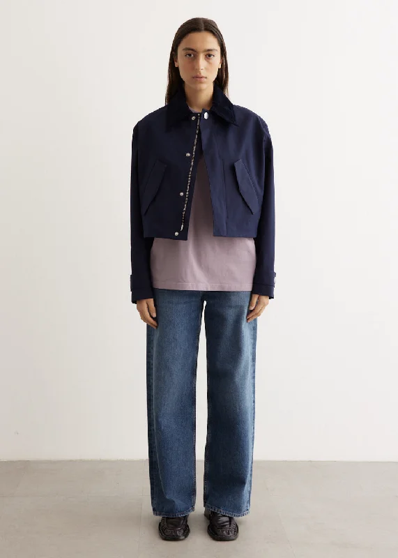 Cropped Short Jacket Rayon Fabric Velvet Fabric Corduroy Fabric