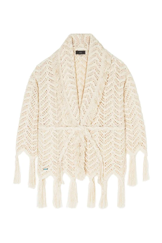 Natural Chevron Cardigan Elegant Classic Vintage