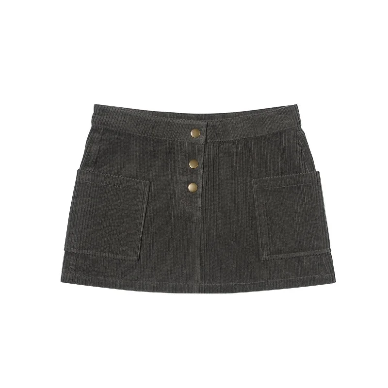 Daphne Skirt in Gray denim skirt casual