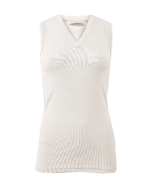 Ribbed Stretch Tank lounge tank top