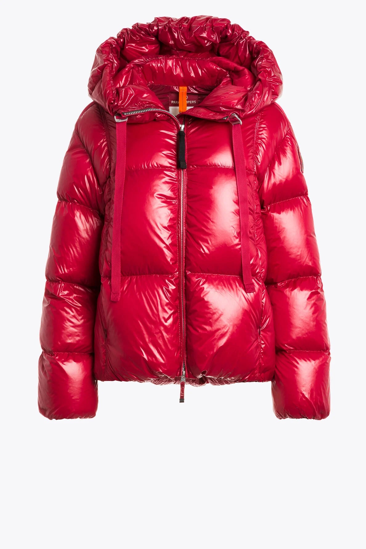Women's Parajumper Water Lily Red Hooded Jacket Print Jacket Jacquard Jacket Embroidered Jacket