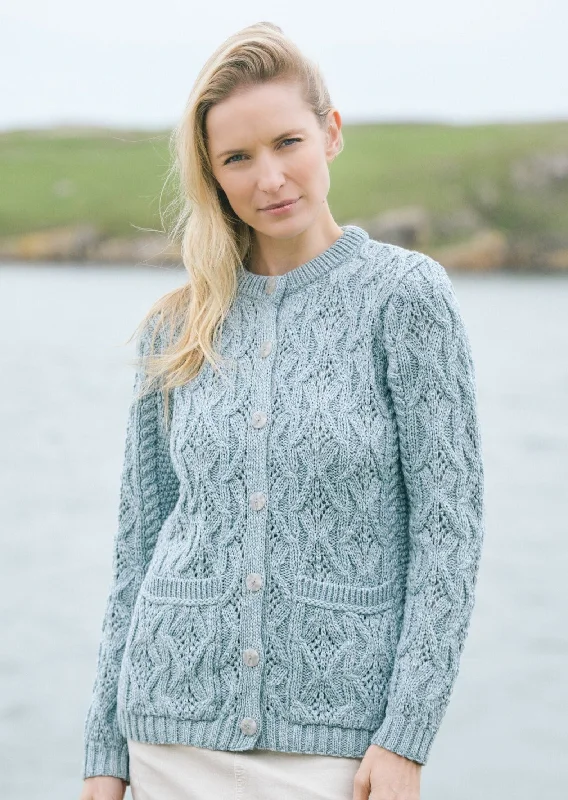 Aran Lace Style Lumber Cardigan | Mermaid Cotton Fabric Linen Fabric Terry Fabric