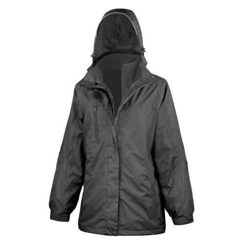 Result Womens/Ladies Journey 3 in 1 Jacket Tiered Jacket Buttoned Jacket Zippered Jacket
