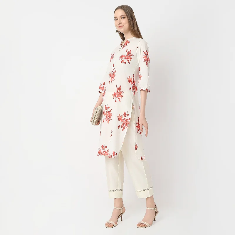 Straight Fit Ankle Length Delicate Threads Pants Soft Wool Pants
