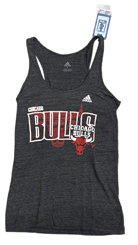 Women's Chicago Bulls Adidas Grey tank Top baby blue tank
