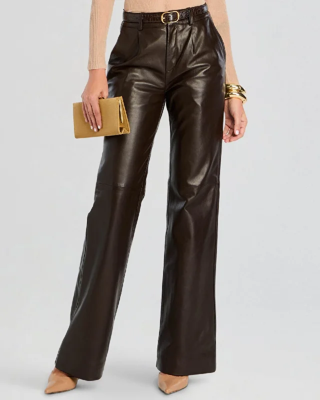 Chader Leather Pants Wide-Legged Palazzos