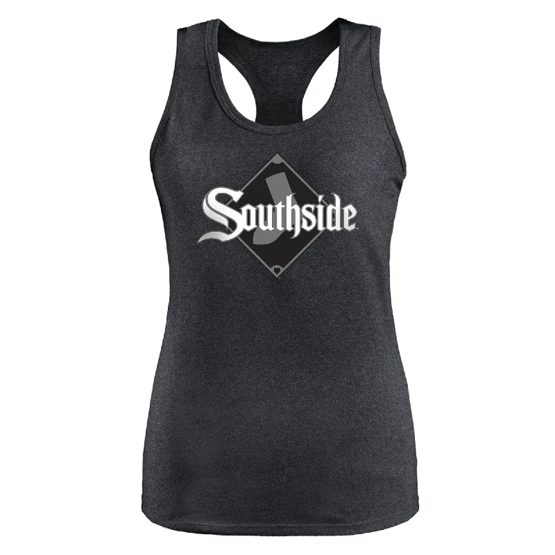 Women's Chicago White Sox City Connect New Era Tri-Blend Tank Top - Black casual tank top