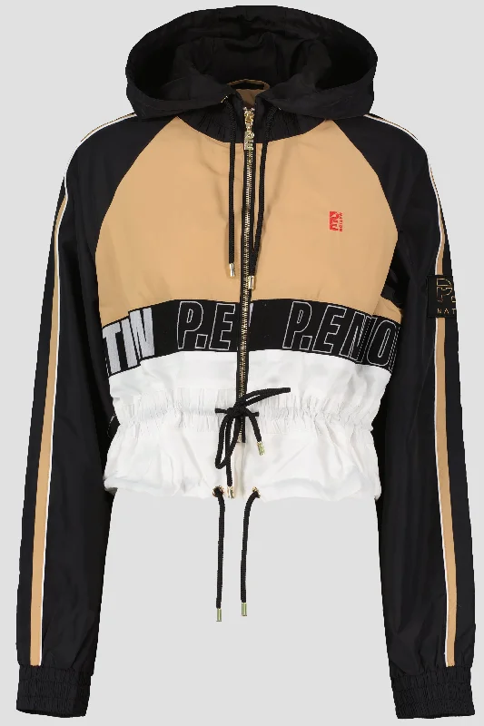 Women's P.E Nation Sand Cropped Man Down Jacket Print Jacket Jacquard Jacket Patchwork Jacket Women's P.E Nation Sand Cropped Man Down Jacket Print Jacket Jacquard Jacket Patchwork Jacket