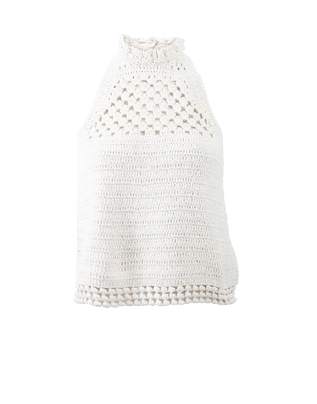 Crochet Halter Tank Top high neck tank