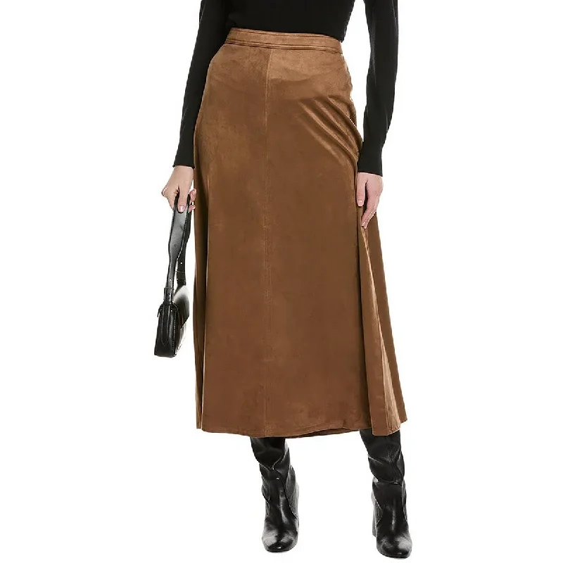 Vince Camuto Womens Juniors Faux Suede A-Line Skirt slim fit skirt