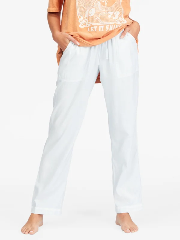 Beachy Keen Woven Drawcord Pants Relaxed Casual Leggings