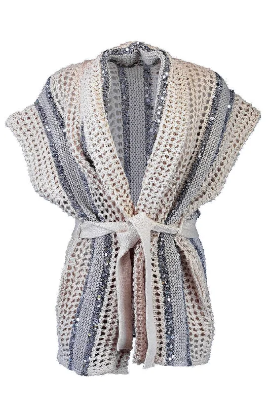 Dazzling Stripe Cardigan Modern Contemporary chic