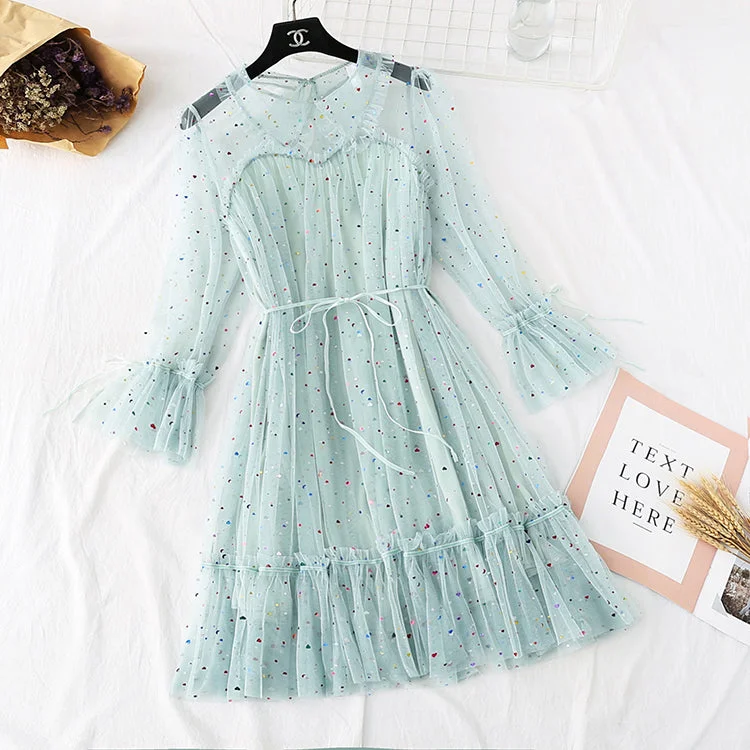 New fairy long sleeve doll super fairy loose doll collar with bottom skirt 3970 tiered skirt playful