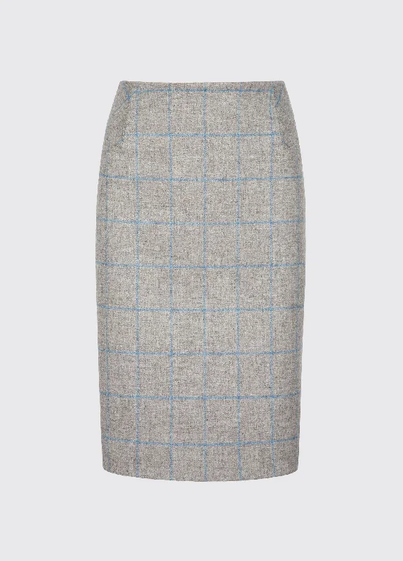 Fern Tweed Skirt - Shale high waist skirt