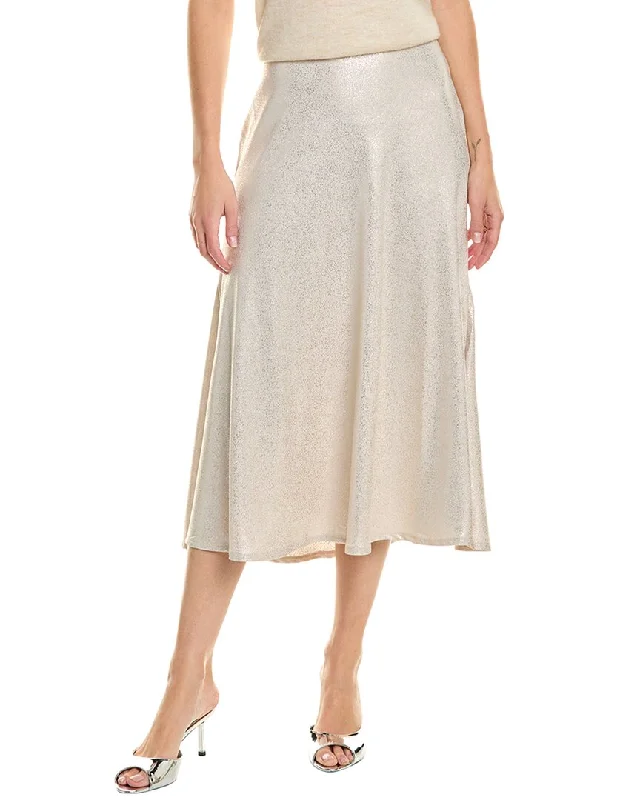 Vince Camuto Bias Cut A-Line Midi Skirt low waist skirt