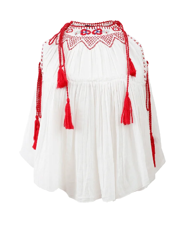 Tassle Strap Tank Top ivory tank top