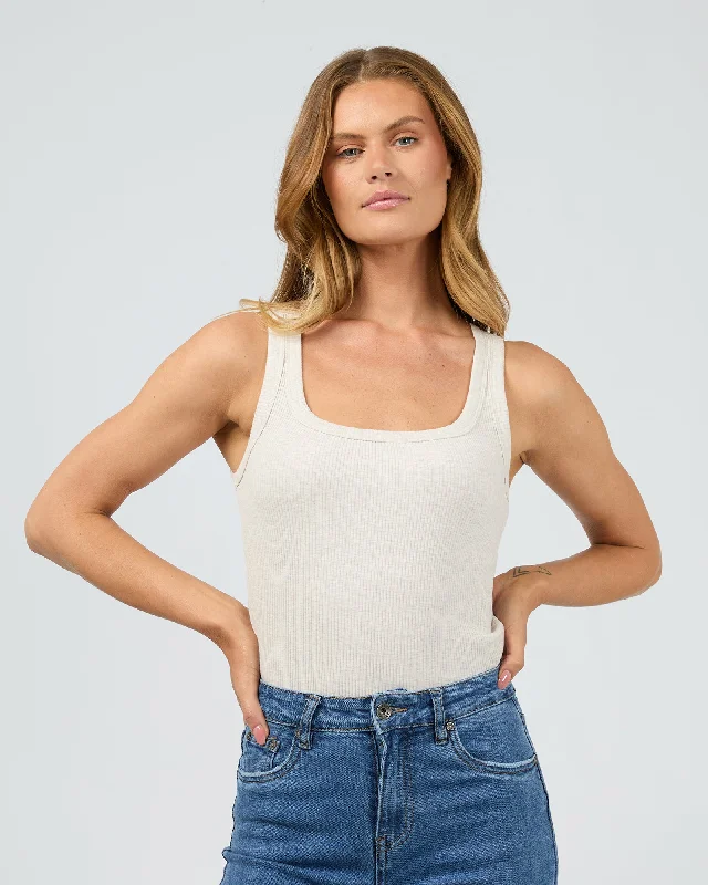 Mia Tank Oatmeal beige tank top