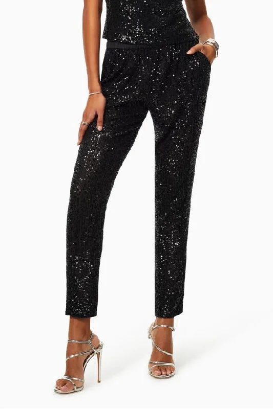 Ramy Brook Avalon Pant Black Sequin Comfortable Denim Pants