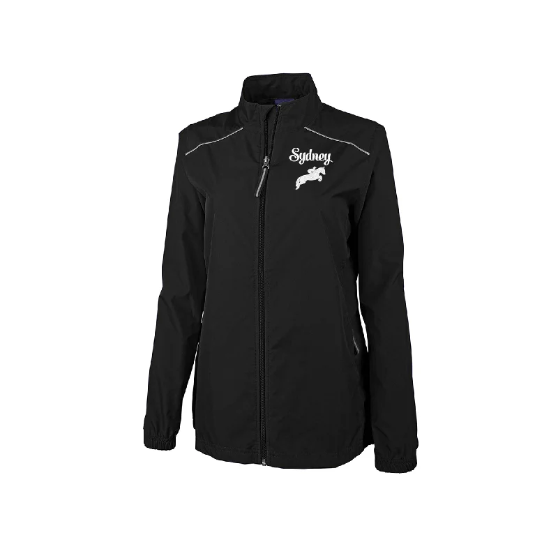 Ladies Skyline Pack-N-Go Full Zip Personalized Horse Jacket Nylon Jacket Polyester Jacket Spandex Jacket