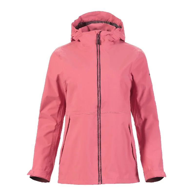WOMEN'S MARINA RAIN JACKET Tiered Jacket Buttoned Jacket Zippered Jacket