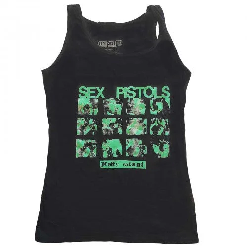 Sex Pistols Womens/Ladies Pretty Vacant Cotton Tank Top one shoulder tank