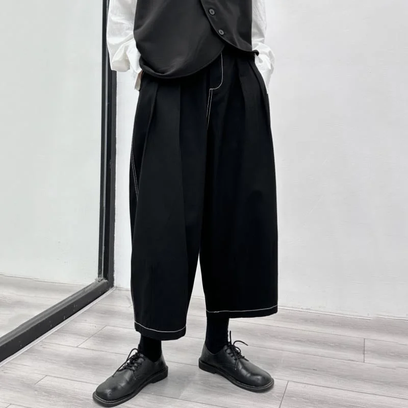 Casual Loose Large Straight Pants Warm Wool Trousers