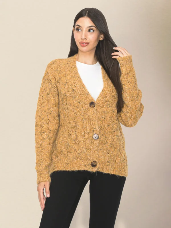 Chunky Cable Knit Fuzzy Wool Blend Button Front Classic Long Sleeve Cardigan Sweater Chenille Fabric Brocade Fabric Lace Fabric