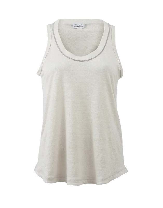 Linen Tank Top bronze tank top