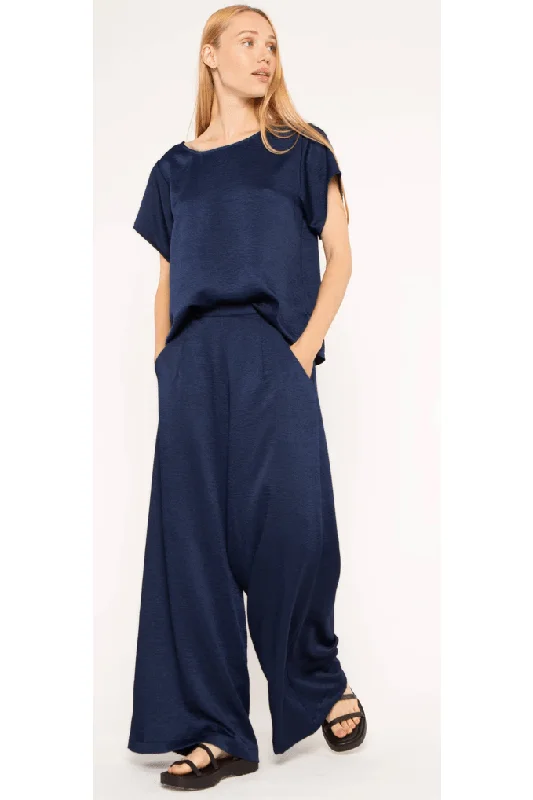 Ripley Rader Yacht Wide Leg Pant Navy Comfortable Maternity Pants