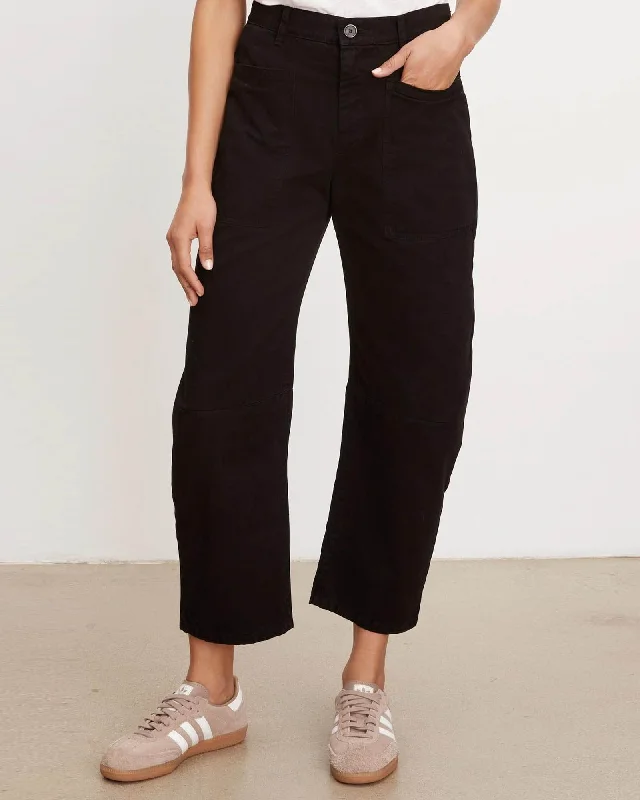 Sanded Twill Pants Comfortable Wide-Leg Pants