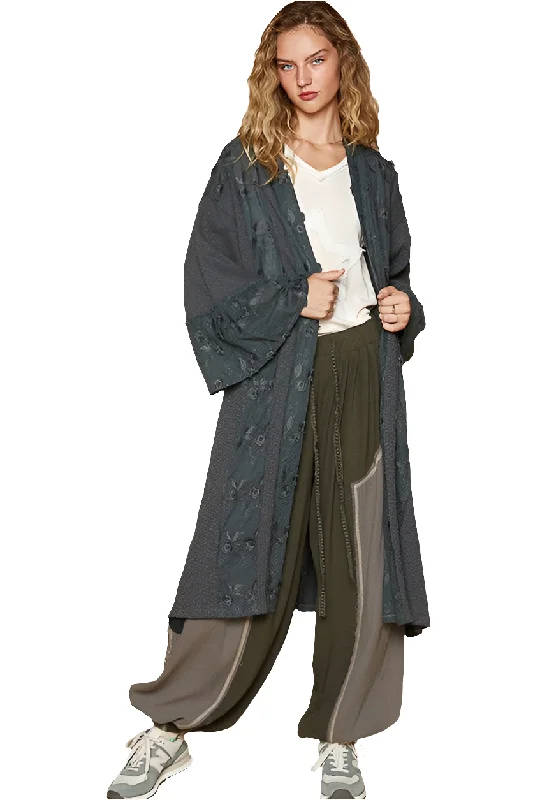 POL Lace Patchwork Oversized Granny Retro Floral Boho Ribbed Longline Cardigan Faux Fur Fabric Real Fur Fabric Shearling Fabric