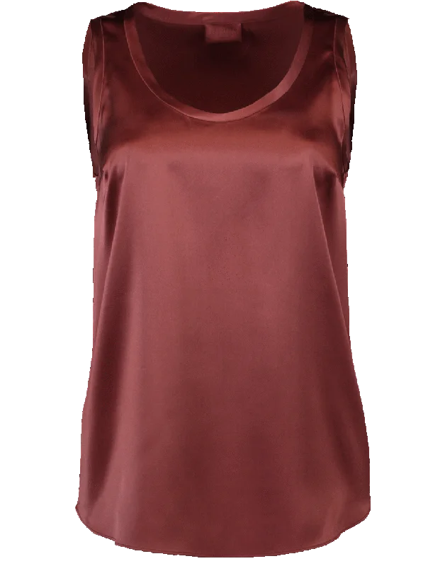 Silk Satin Tank ribbed tank top